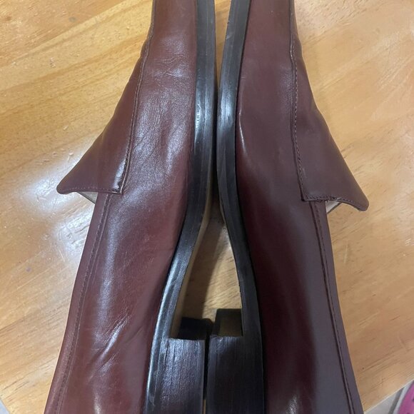 Enzo Angiolini Brown Leather Loafers Slip On Flats Moc Toe Shoes Womens 8W - Picture 4 of 5